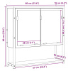 vidaXL Zrkadlová skriňa do kúpeľne Sonoma Dub 60x16x60 cm z kompozitného dreva - Béžová - 276465-293202
