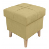 Čalúnený taburet s úložným priestorom Dream 1 horčicovej farby