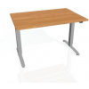 Pracovný stôl Motion, ZO, 2S, 120x70,5-120,5x80 cm, jelša/sivá