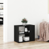 vidaXL Komoda Čierny Dub 60x30x50 cm Zložené Drevo 862606
