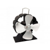 HS Flamingo FLAMINGO MINI čtyřlopatkový ventilátor na kamna stříbrný