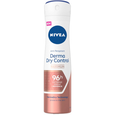 Nivea Derma Dry Control Maximum antiperspirant v spreji pre ženy 150 ml