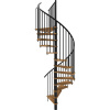 Minka STAIRS Kombinované točité schodisko Spiral Smart dub/čierna pr. 160 cm