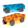 Magna-Tiles Rozširujúca sada Cars, 2 diely, oranžová a modrá