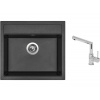 Set Sinks SOLO 560 Metalblack + batéria Sinks MIX 350 P chróm