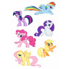 JEDLÝ OBRÁZOK NA TORTU MY LITTLE PONY 6 POSTÁV