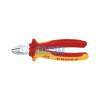 KNIPEX 70 06 160 Bočné štiepacie kliešte izolov.viacsel.návleky, certifikácia VDE, chrómované 160 mm