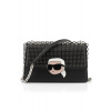 KABELKA KARL LAGERFELD K/IKONIK 2.0 LEATHER FL SHB ST BLACK