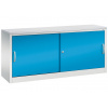 Kancelárska skriňa Acurado - Sideboard, posuvné dvere, 1600 x 400 x 720 mm, bledosivá/bledomodrá