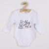 NEW BABY Body s potlačou New Baby Ahoj, som tu! - darčekové balenie Veľ. 74