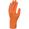 DELTA Delta Plus JEDNORAZOVÉ NITRILOVÉ NEPUDROVANÉ RUKAVICE - DĹŽKA 27 CM V1500 - Oranžová, 10/11 Oranžová, 10/11