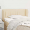 vidaXL Čelo postele so záhybmi krémový 103x23x78/88 cm látka - Krémová - 102684-202810
