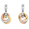 Strieborné náušnice Hot Diamonds Trio Rose Gold DE389
