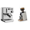 Rancilio Silvia E + Eureka Mignon Single Dose, White & Oak
