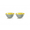 Guzzini - Le Murrine - Súprava 2 ks misiek 12 cm - žltá-sivá-biela