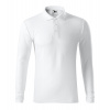 MALFINI PIQUE POLO LS 221 / Pánska polokošeľa, dl. rukáv - biela XXXL