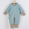 Zateplený jarný overal s kapucňou New Baby Spring mint - 56 (0-3m)