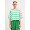Bavlnené tričko United Colors of Benetton dámske, zelená farba, 32JPD10A5 M