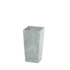 Bezvložkový plastový květináč Urbi Square Beton Effect Gray 12,6 x 12,6 x 20 cm PROSPERPLAST