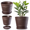 Kadax kvetináč 23,5 cm x 30 x 26 cm priemer 30 cm plastové odtiene hnedej a béžovej (KVETINÁČ KVETINÁČ 30cm DREVENÝ PLASTOVÝ KVETINÁČ)