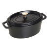 Oválny hrniec, čierna V 2,35 l Staub
