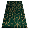 Dywany Łuszczów Koberec EMERALD exkluzívne 1014 glamour, štýlový kocka fľaškovo zelené / zlato 240x330 cm