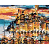 ZUTY Maľovanie podľa čísel - MESTEČKO NAD MOROM Rámovanie: vypnuté plátno na rám, Rozmer: 40x50 cm