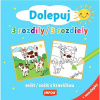 Dolepuj 3 rozdiely zošit s kravičkou a samolepky