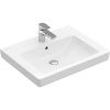 VILLEROY & BOCH Subway 2.0 závesné umývadlo s otvorom, s prepadom, 600 x 470 mm, biela alpská, s povrchom CeramicPlus, 711360R1