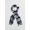 ŠÁL GANT WOOL MULTI CHECKED SCARF DARK GREY MELANGE