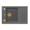 Alveus FORMIC 30 kuchynský granitový drez so sifónom 76x50,spodná montáž+prepad bronz 1108030ST+bronz