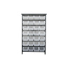 Stojan s plastovými boxami HL3205, 28 zásobníkov, 94x30x150 cm