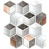 4-PAK SAMOLEPIACE PANELY 30x30cm 3D KOCKY