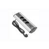 GTV Rohová zásuvka Power Port 3 x 220V 2xUSB AE-PBKT3U2U-80 Čierna