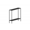 VerDesign, TABLE konzolový stolík, čierna kov,melamin, VT laminát a pod.