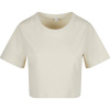 New Morning Studios Tričko crop top NM 006, těžký, dámské, krátký rukáv COT57000612002-sand M Písková