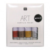 Ri sada akrylových farieb metallic 4x12 ml