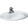 LAUFEN Pro oválne zápustné umývadlo s otvorom, s prepadom, 560 x 440 mm, biela, H8139510001041