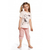 Detské pyžamo s patentom - I Love Summer 110-116 Ružová Kapri - Trojštvrťové
