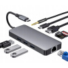 ADAPTÉR HUB USB-C HDMI USB-A SD GIGABIT RJ45 NA MACBOOK M1 M2