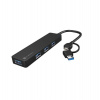 Rozbočovač Natec MAYFLY 4xUSB-A 3.0 HUB + USB-A adaptér (NHU-2023)