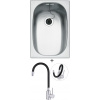 Teka MODEL E 1B X nerezová + Deante NEO LUNO BOC B720 nerezová oceľ