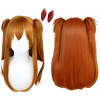 Kostým, maska - Parochne vlasy dlhé svetlo hnedé hopki (Wig asuka Hair Langley Soryu Anime Cosplay)