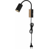 Globo Lighting Robby nástenná lampa 1x35 W čierna-drevená 57911WBW