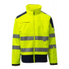 PAYPER SCREEN FLUO 001450-0053 / Reflexná softshellová bunda s pruhmi 3M - žltá neónová/navy blue XL