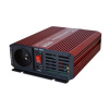 Menič napätia DC/AC 12V/230V-50Hz OFF-GRID CARSPA P400U 12V/400W+USB Čistý Sínus RD (Menič napätia DC/AC 1-F, Napájanie: DC-12V, Výstup: AC230V-50Hz čistý sínus Fr-SK, USB: 500mA, Určenie: Spotrebiče