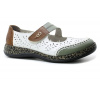 RIEKER 46363-90 white combi, dámská obuv vel.42