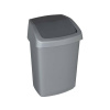 Odpadkový kôš s výklopným vekom, 25 l, CURVER Swing top, strieborná grafitová