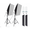 2X 135W LAMPA SVETLO SOFT BOX SADA STATÍV DOMÁCE ŠTÚDIO FOTO ŽIAROVKA
