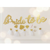 Trblietavý nápis „Bride to Be“ na zavesenie – Girlanda na rozlúčku so slobodou
